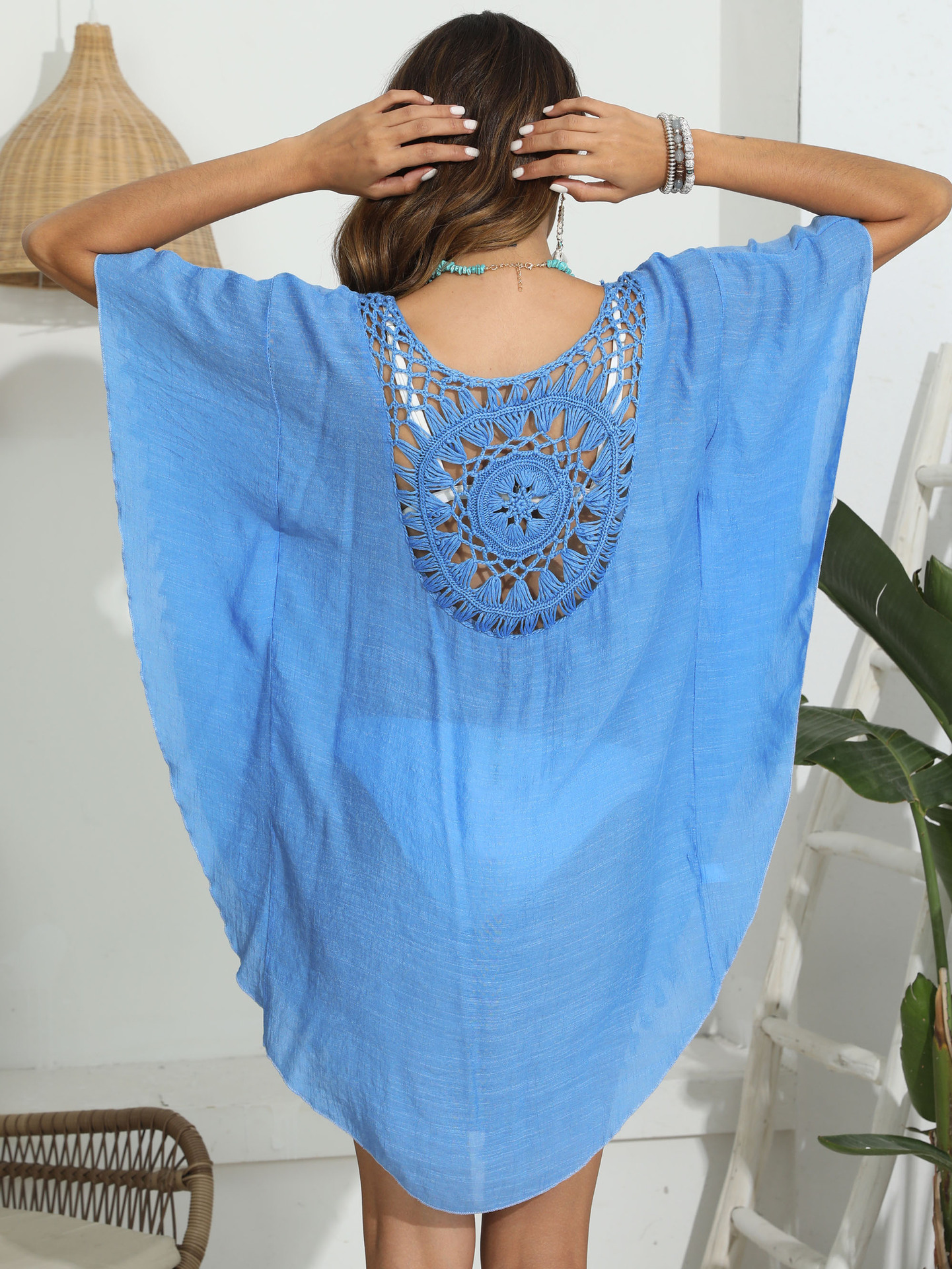 Женская Boho Beach Cover Up Повседневный летний купальник Кафтан